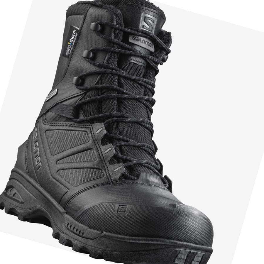 Salomon TOUNDRA FORCES CLIMASALOMON™ WATERPROOF Csizma Férfi Fekete | HU 2262AHK